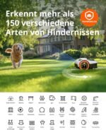 Navimow i105E Mähroboter ohne Begrenzungskabel 500 m², RTK+Vision Rasenmäher Roboter, KI Automatische Kartierung, Virtuelle Begrenzung, Mehrzonen-Management