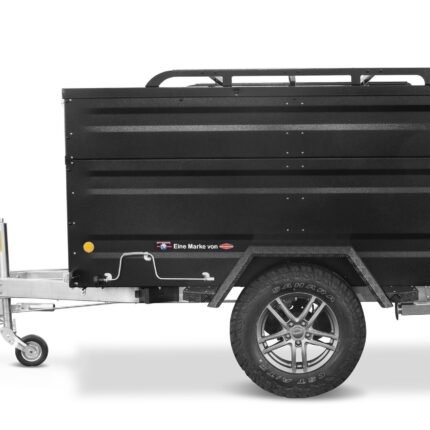 TPV Kofferanhänger 1300kg KT-EB3 Offroad Plus Bordwanderhöhung Geschlossen Gebremst Alu-Zink